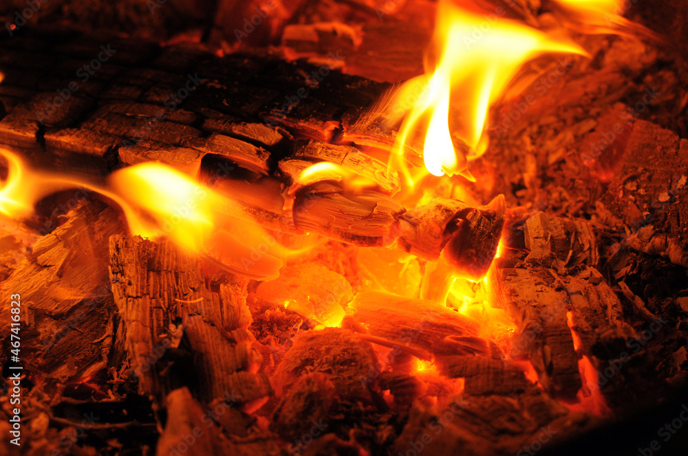 Planks burning in a flame of fire. Planks burning in a flame of fire.