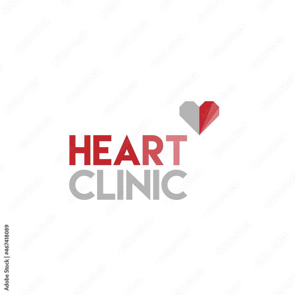 Heart clinic. Logo template.