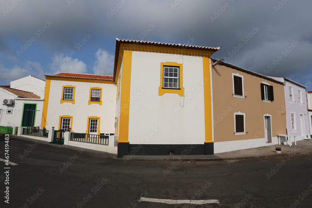Colorful houses, Graciosa island, Azores