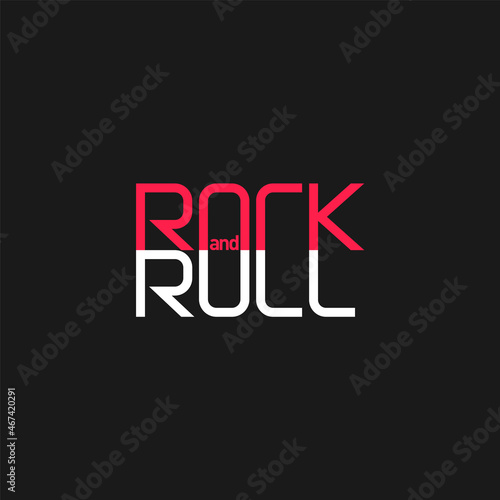 Rock and roll. Logo template.
