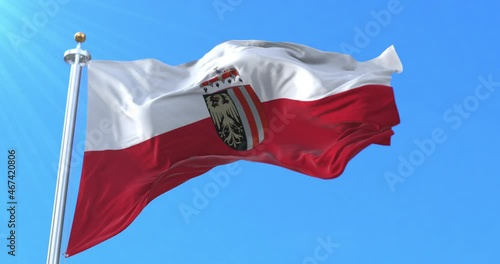 Salzburg State Flag, Austria. Loop photo