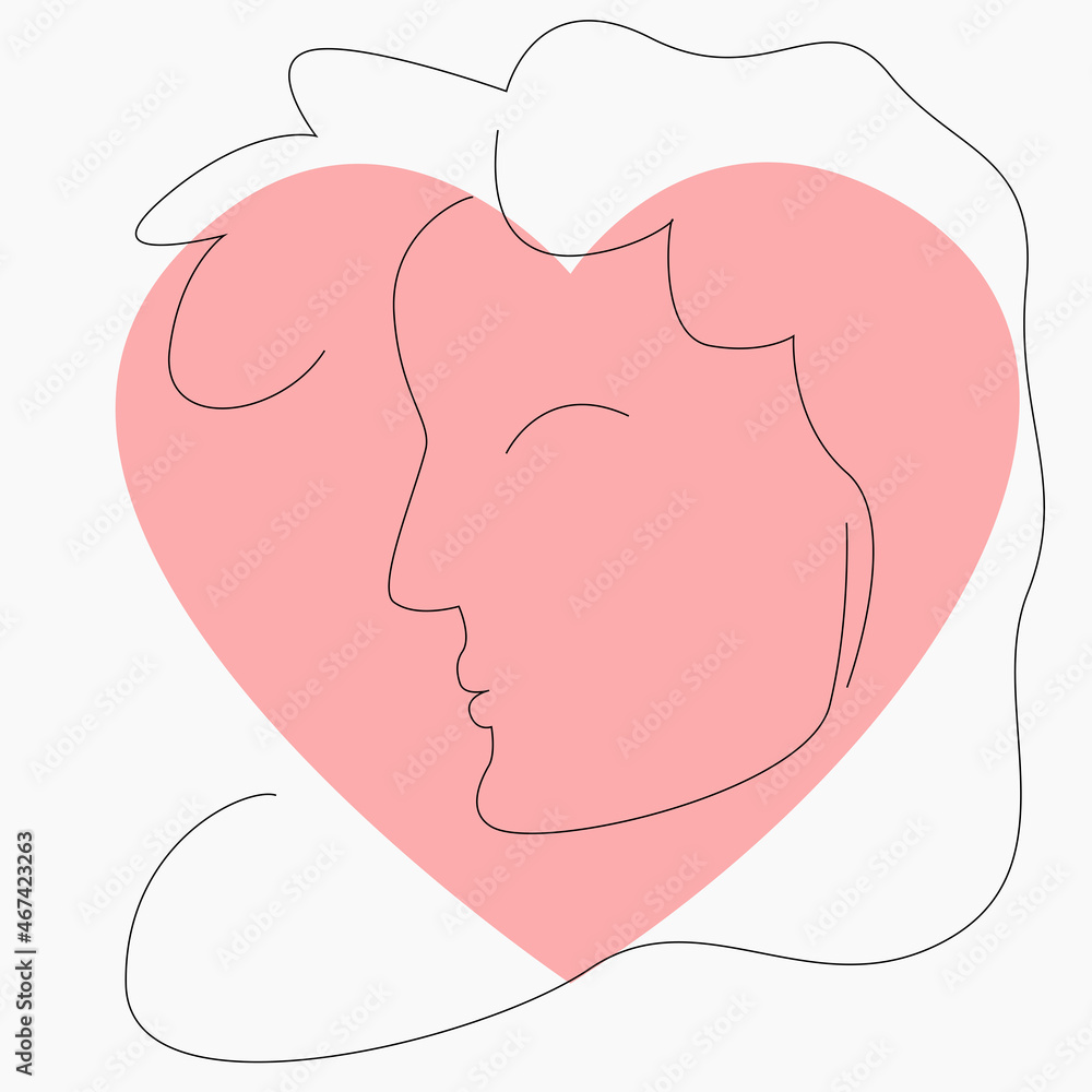 Surrealistic female facial portrait. Surrealistic female facial portrait.