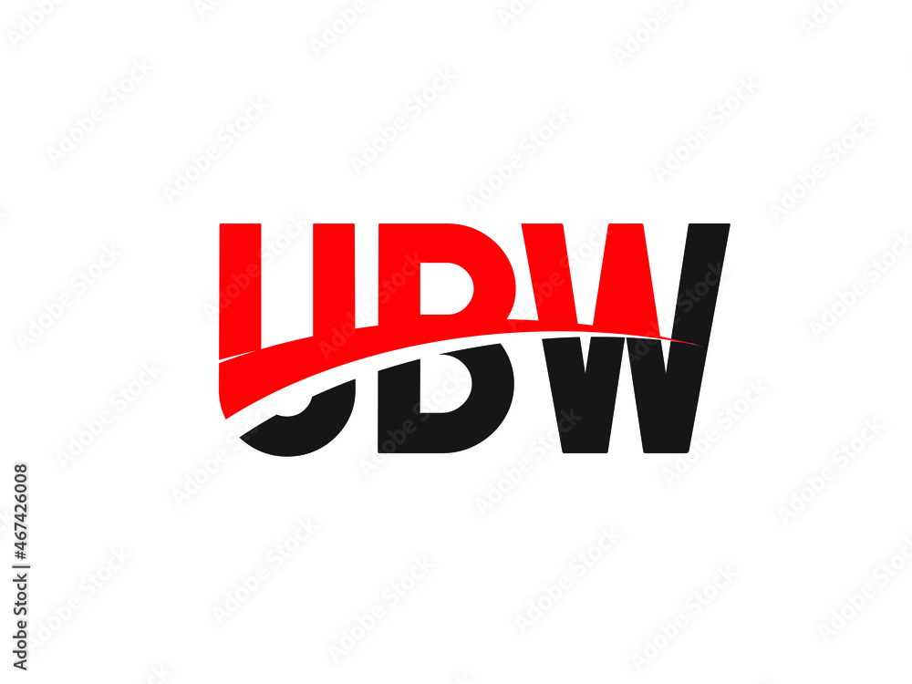 UBW Letter Initial Logo Design Vector Illustration