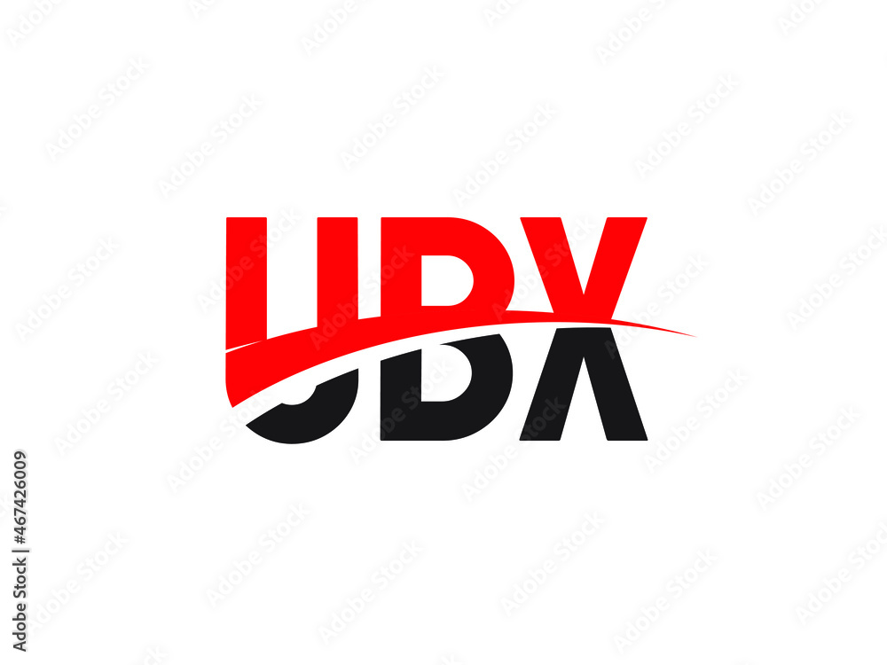 UBX Letter Initial Logo Design Vector Illustration