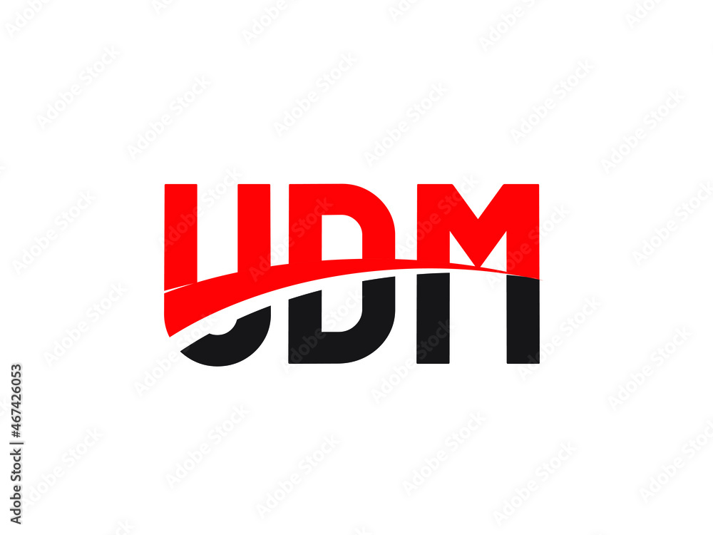 UDM Letter Initial Logo Design Vector Illustration