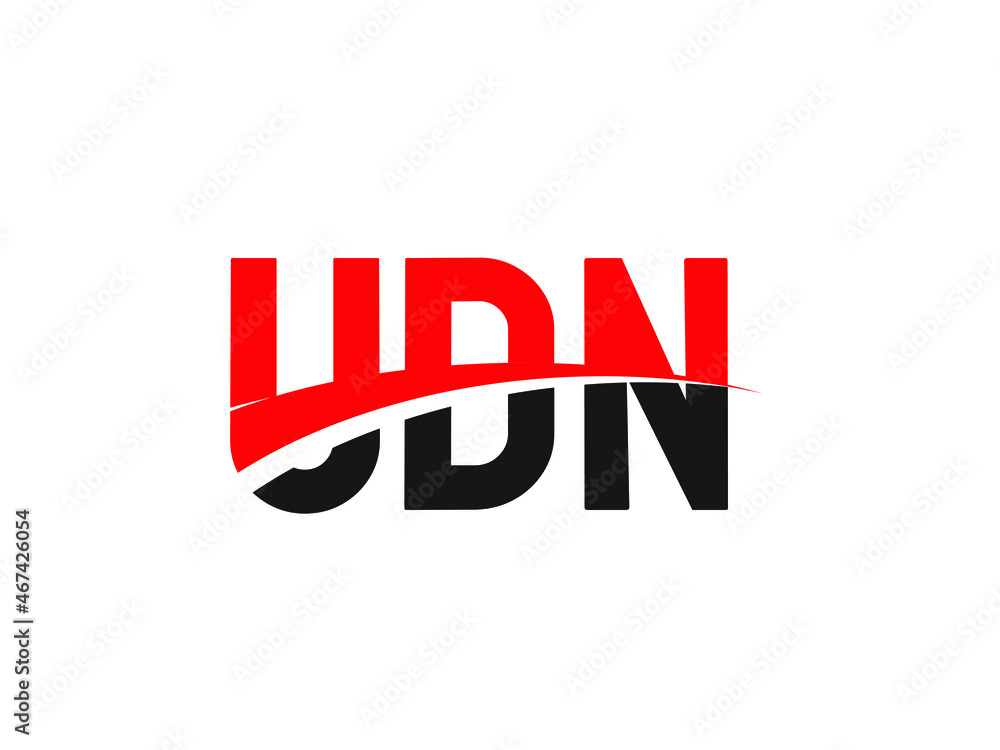 UDN Letter Initial Logo Design Vector Illustration UDN Letter Initial Logo Design Vector Illustration