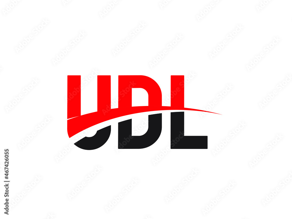UDL Letter Initial Logo Design Vector Illustration
