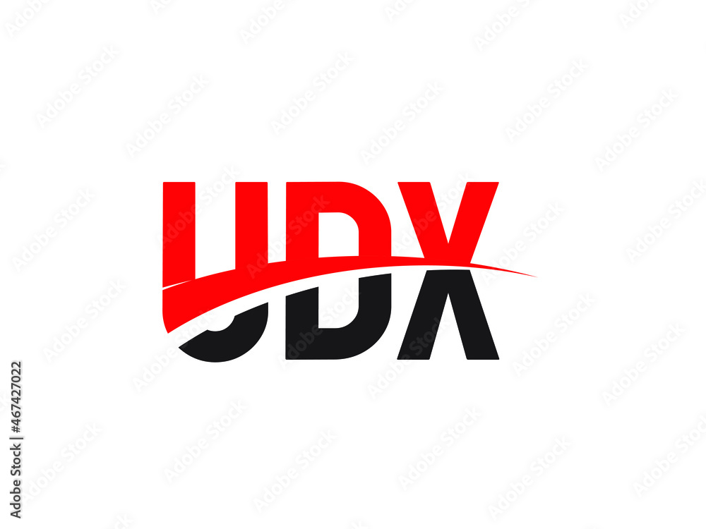UDX Letter Initial Logo Design Vector Illustration