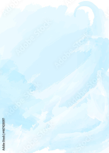 Abstract soft blue watercolor background. Vector illustration
