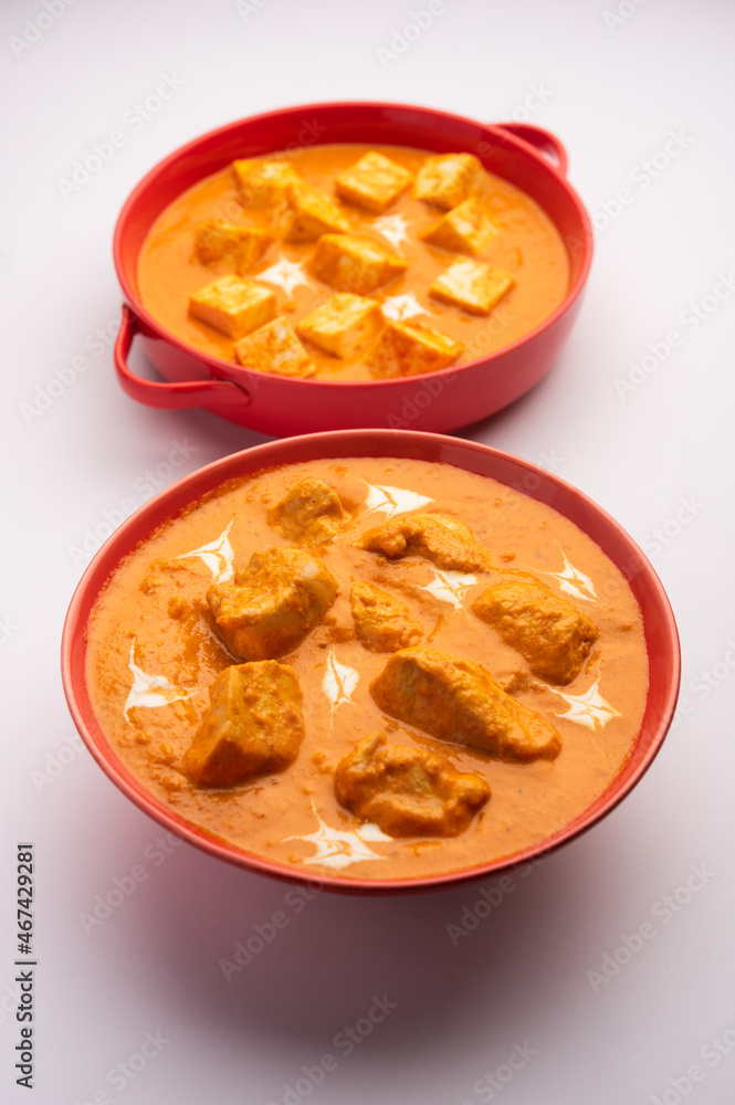 Paneer butter masala and butter chicken Paneer butter masala and butter chicken