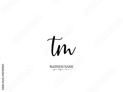 Letter TM Logo, New Handwriting TM t m Signature Logo Template Vector For all Kind Of Use