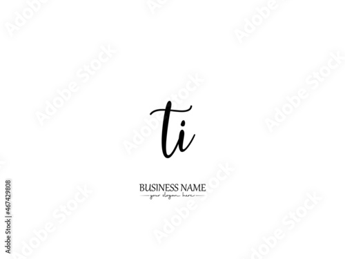 Letter TI Logo, New Handwriting TI t i Signature Logo Template Vector For all Kind Of Use
