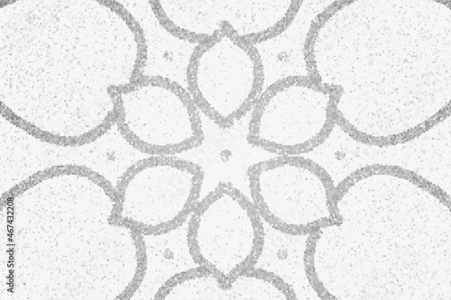 Grey Flower outline Mandala background.