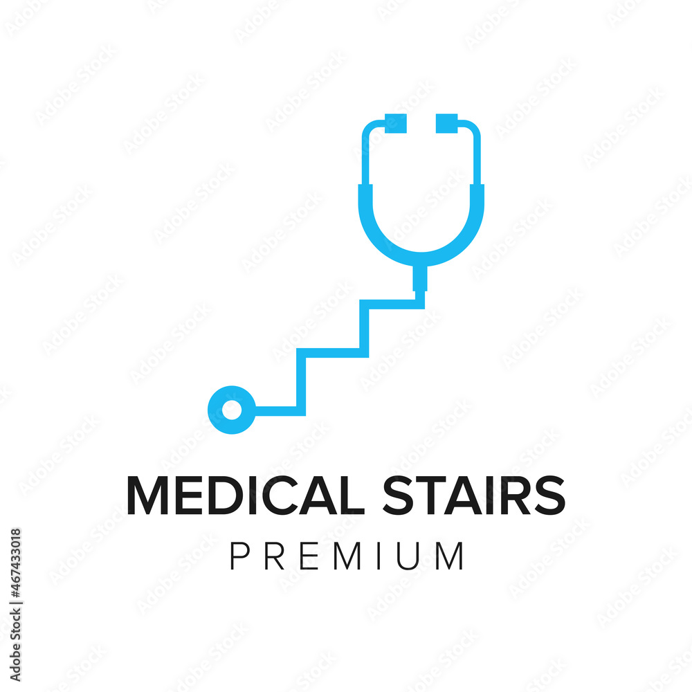 Medical stairs logo icon vector template Medical stairs logo icon vector template