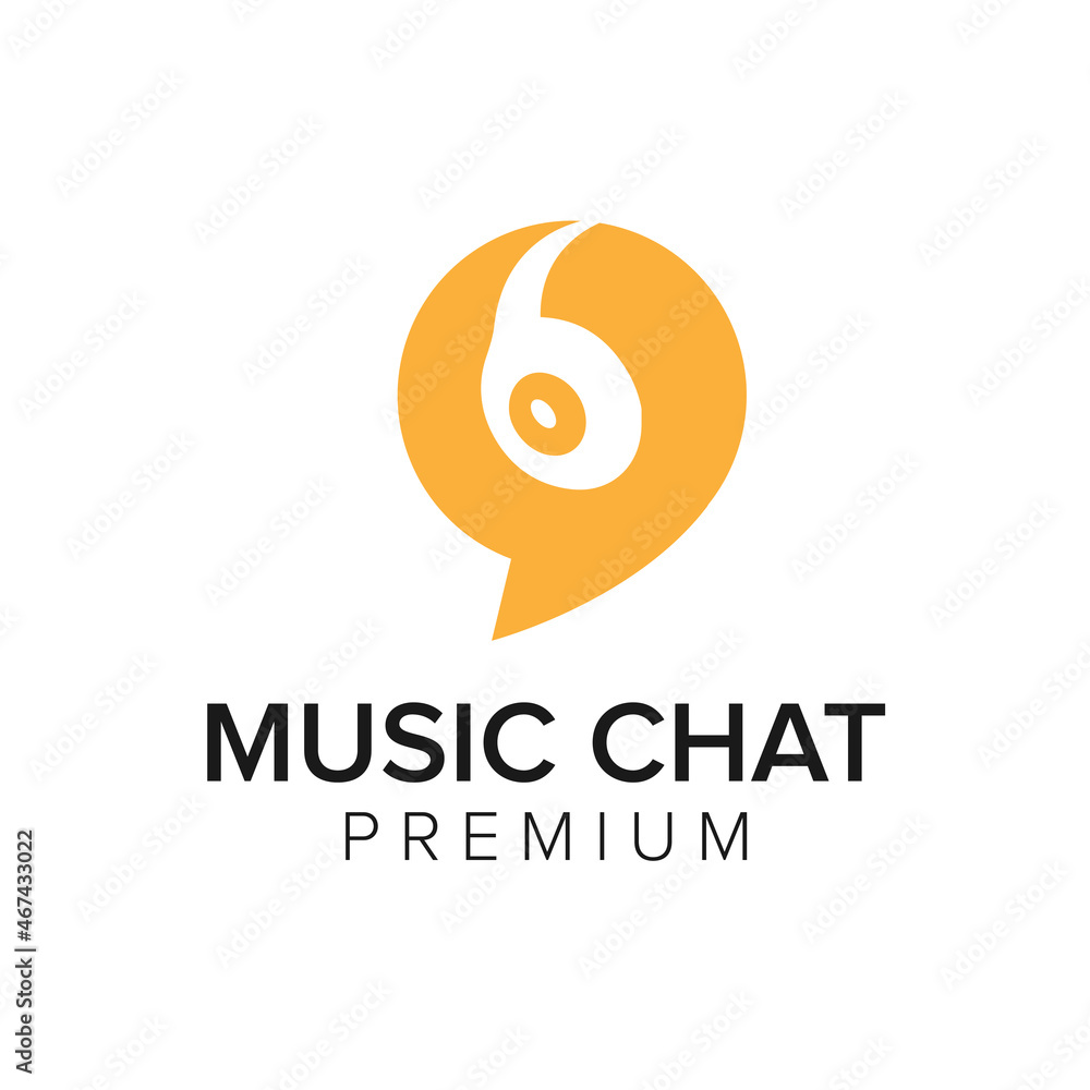 Music Talk Logo Icon Vector Template