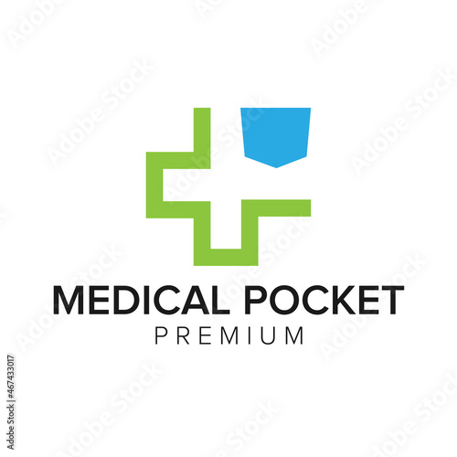 medical pocket logo icon vector template