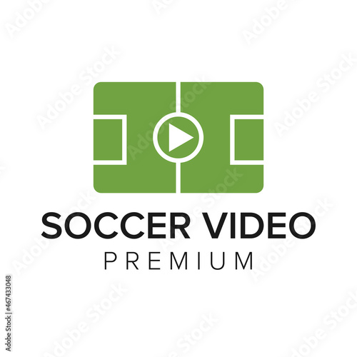 Soccer Video Logo Icon Vector Template