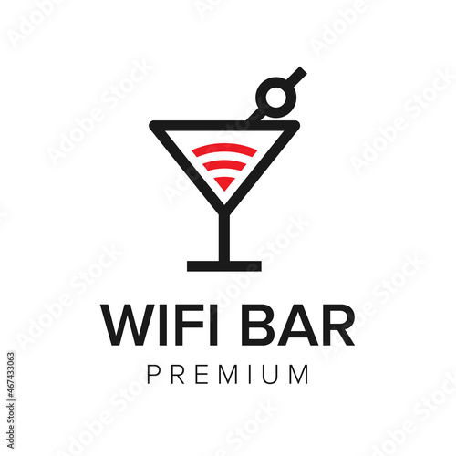 wifi bar logo icon vector