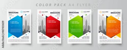 Set Flyer brochure design template, cover size A4