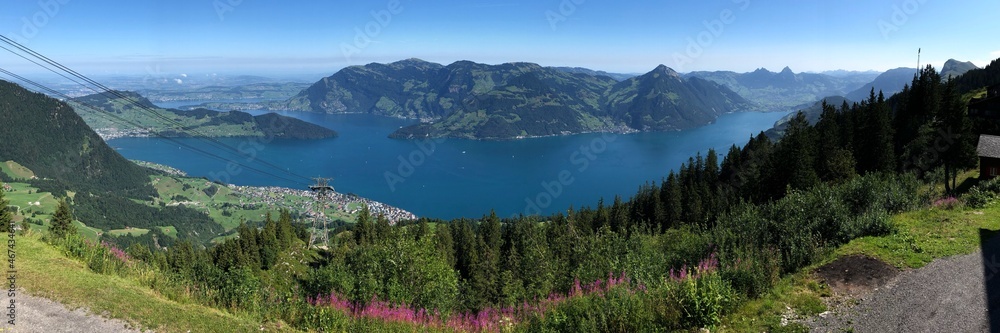 view of the mountain Lake Lucerne