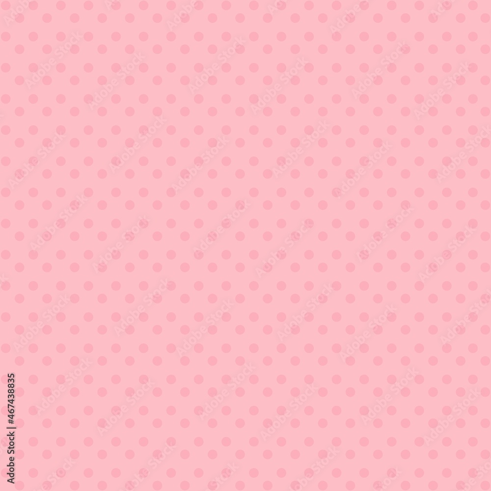 Pink Polka Dot seamless pattern. Vector background.