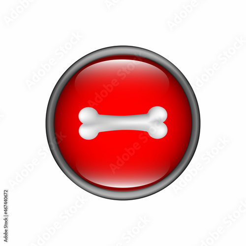 Obraz na płótnie Bone icon. Internet button on white background. EPS10 vector w salonie