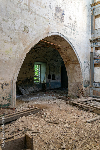 ruins inside an ancient Orthodox church © ork_0013