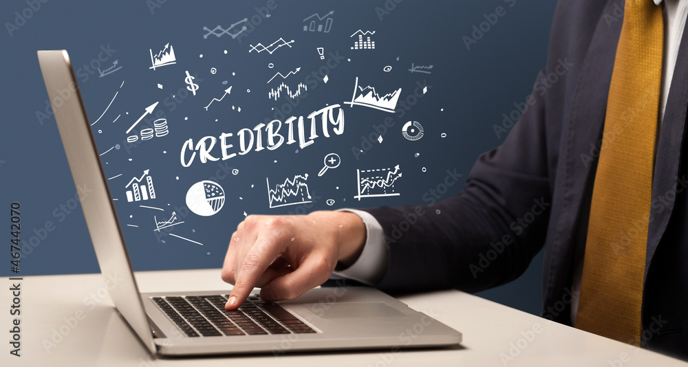 Businessman working on laptop, business concept Businessman working on laptop, business concept