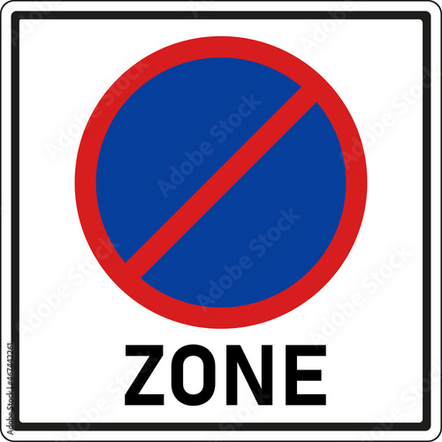 Free Download No parking zone sign. Traffic signs and symbols. - GFXLoad