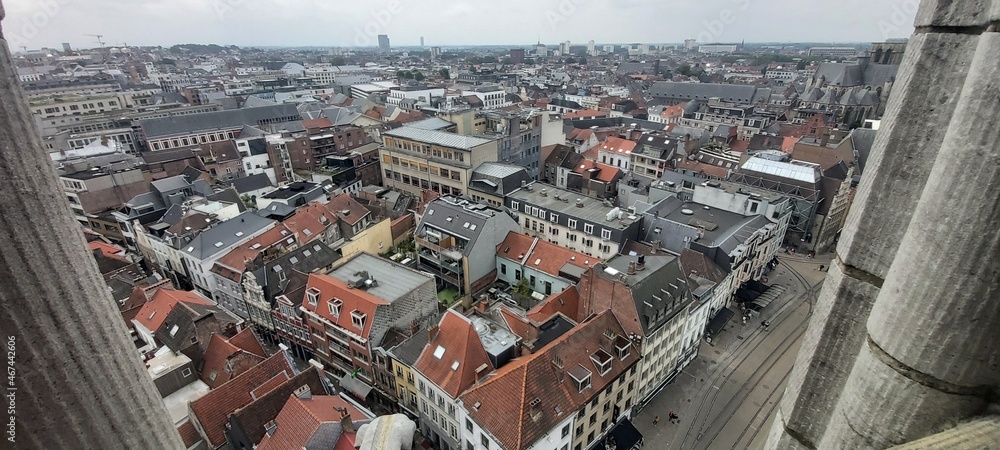 Fototapeta premium Vue de la tour a Gant.