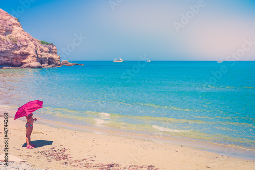 Punta Aderci and Punta Penna beach, Vasto, Abruzzo in southern Italy, on Costa dei Trabocchi (Coast Of the Trabocchi). photo