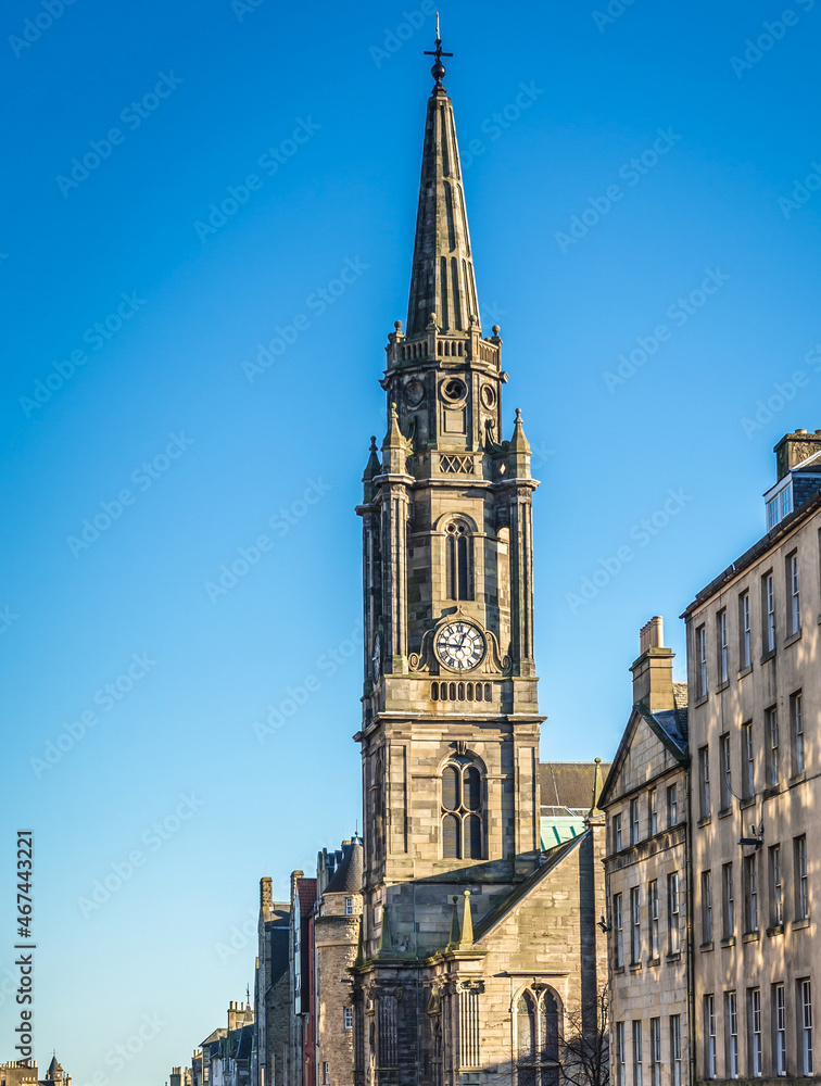 Tower of Tron Kirk church, Royal Mile in Edinburgh city, Scotland