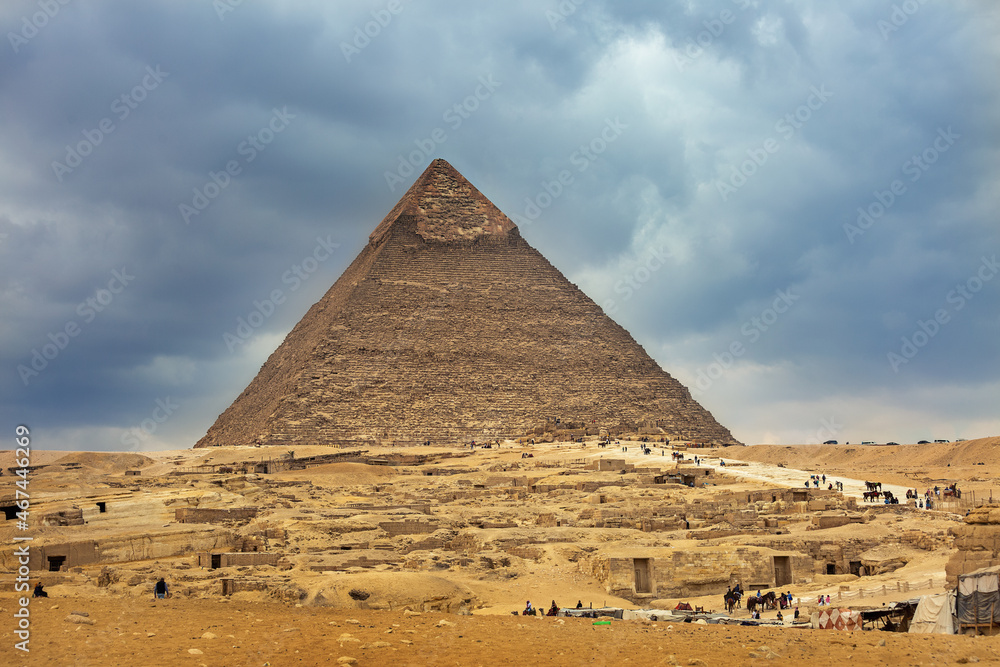 Pyramid of Khafre on the Giza plateau. Cairo, Egypt, Africa Pyramid of Khafre on the Giza plateau. Cairo, Egypt, Africa