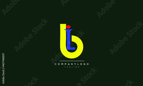 Alphabet letters Initials Monogram logo BI, BI INITIAL, BI letter