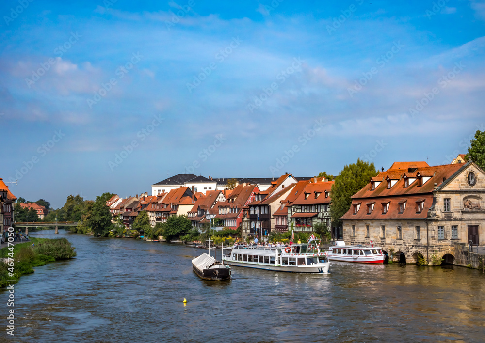 City Landscape on the river of Little Venice in Bamberg Germany