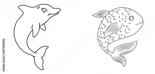 Fish colouring pages