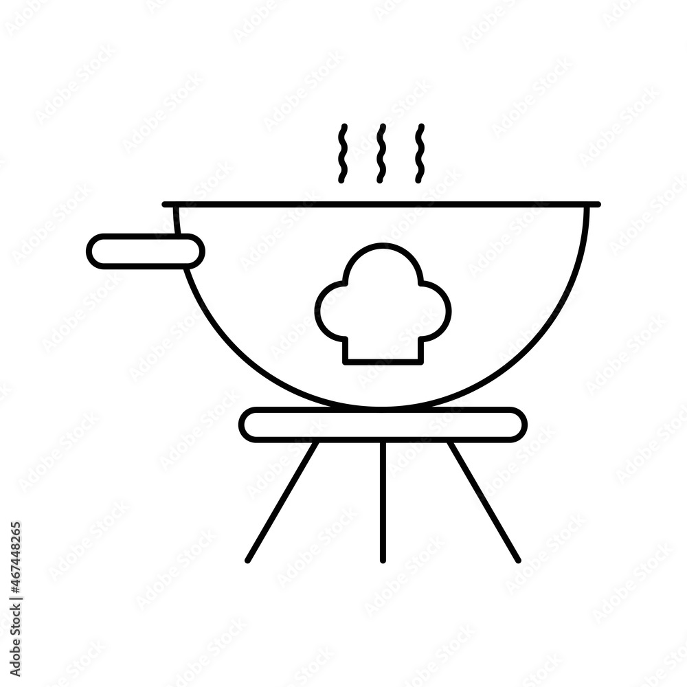 Creative cooking pan icon vector black Creative cooking pan icon vector black