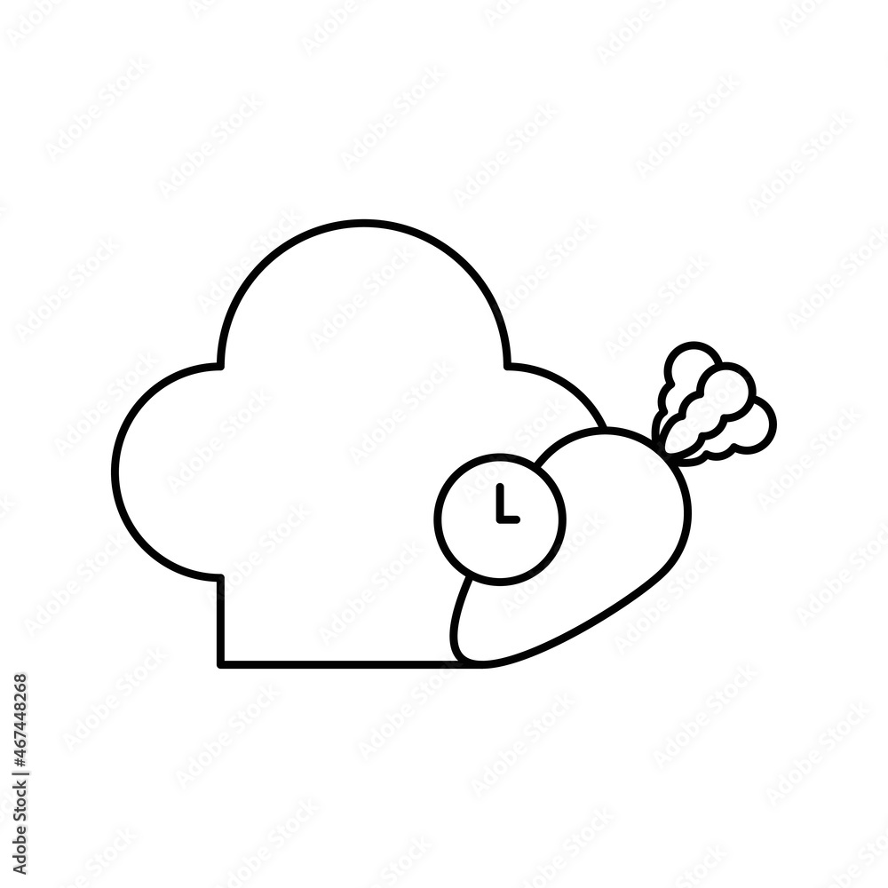 Creative cooking chef icon vector stock line Creative cooking chef icon vector stock line