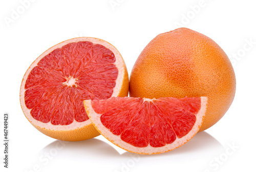 Grapefruit isolated on white background with clipping path