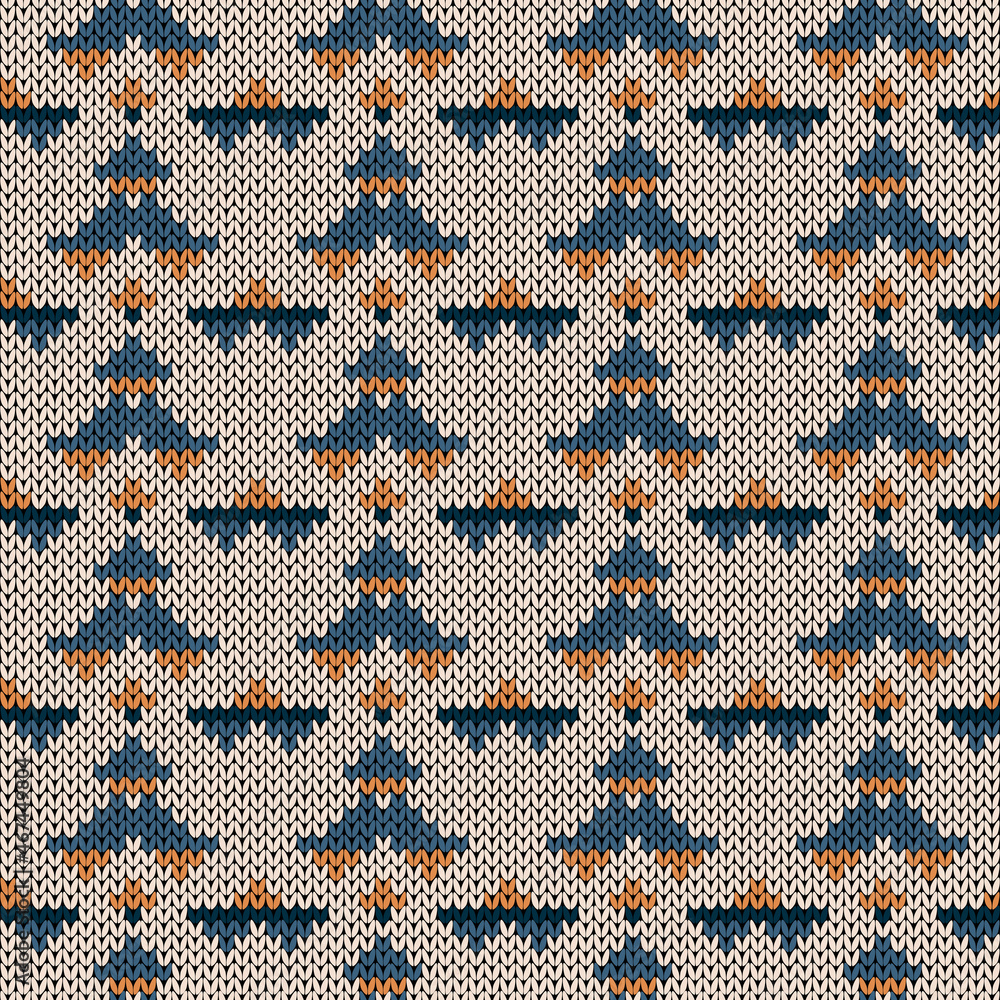 Seamless knitting ornamental pattern Seamless knitting ornamental pattern