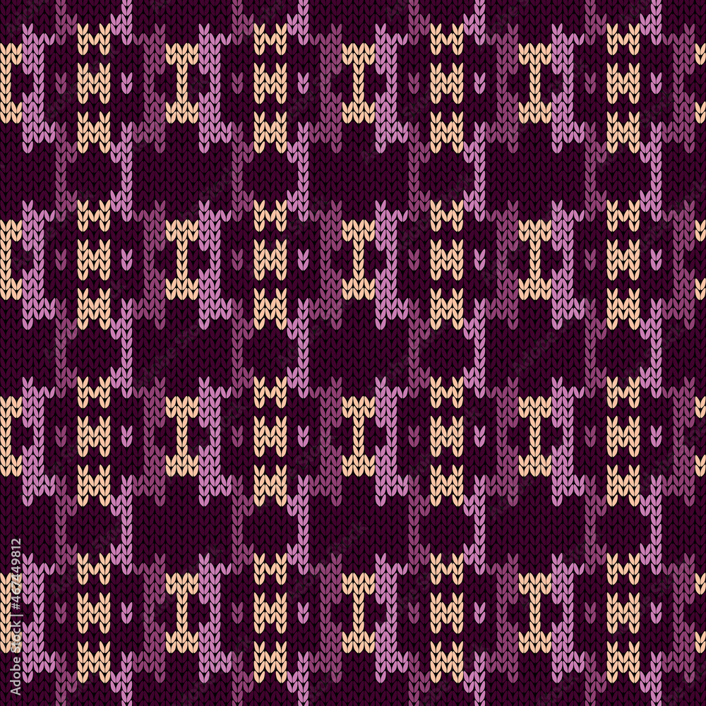 Knitted ornamental seamless pattern Knitted ornamental seamless pattern