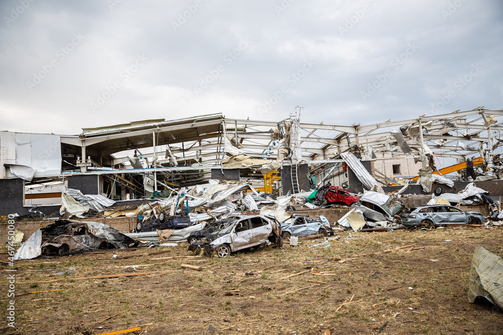 Schäden durch Tornado Katastrophe Schäden durch Tornado Katastrophe