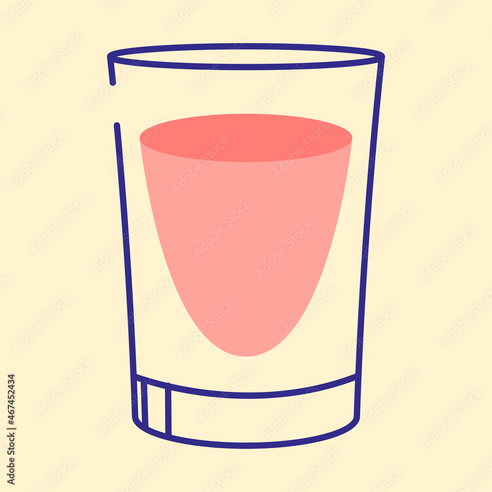 Shot glass icon vector illustration, flat design Shot glass icon vector illustration, flat design