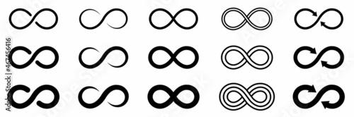Tablou Canvas Infinity design logo icon set