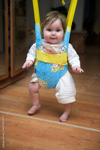little girl on swing