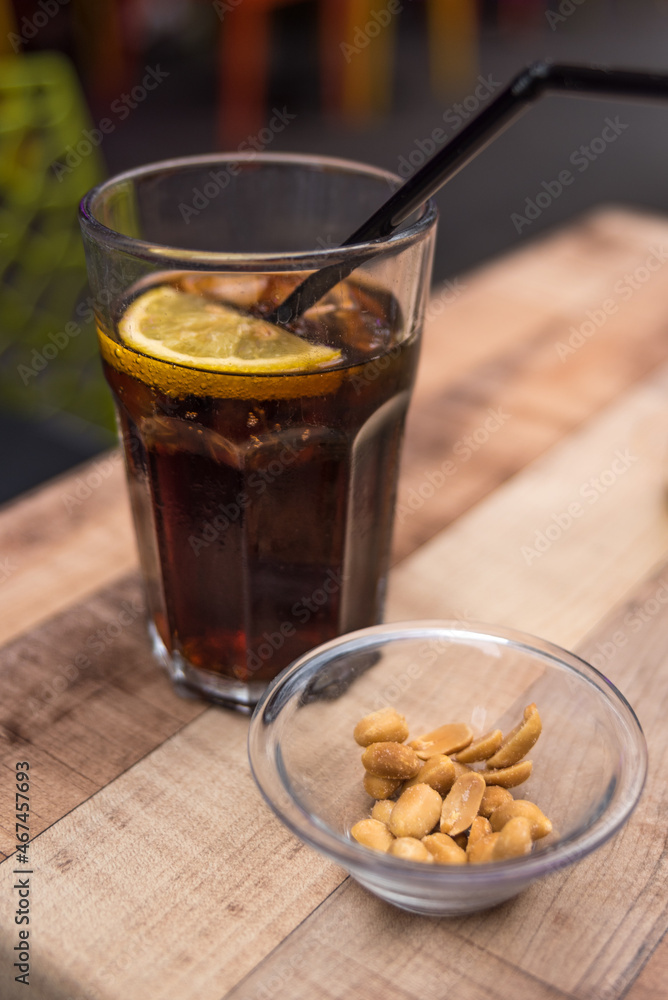 glass of drink with almonds glass of drink with almonds