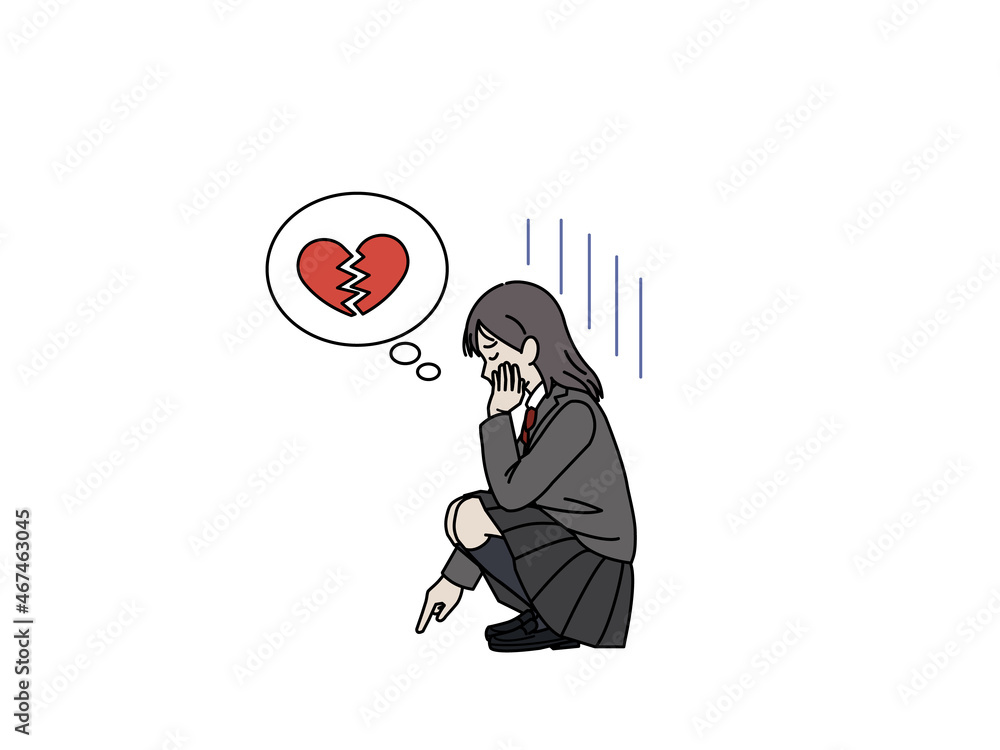 失恋 落ち込む女の子 いじける 学生 中高生 高校生 中学生 イラスト素材 Stock Vector Adobe Stock 失恋 落ち込む女の子 いじける 学生 中高生 高校生 中学生 イラスト素材 Stock Vector Adobe Stock