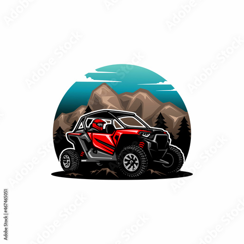  Buggy - UTV -  ATV adventure illustration isolated vector