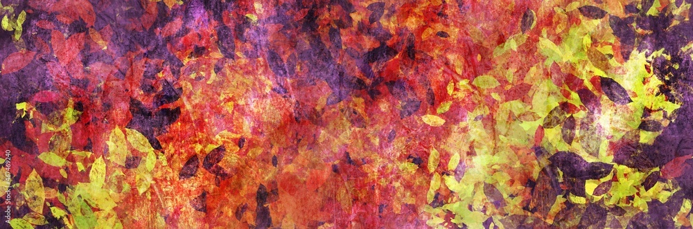 Abstract background painting art with autumn leaf paint brush for christmas poster, banner, website, card background Abstract background painting art with autumn leaf paint brush for christmas poster, banner, website, card background