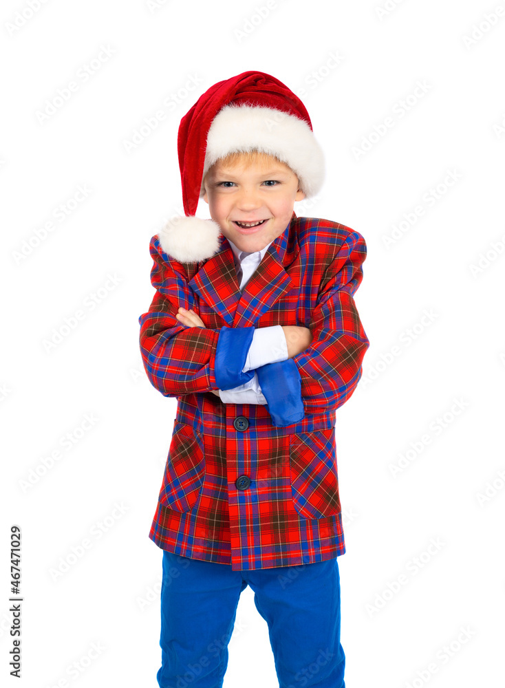 Little boy with Santa`s hat Little boy with Santa`s hat